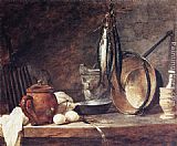 Jean Baptiste Simeon Chardin Famous Paintings - The Fast Day Meal